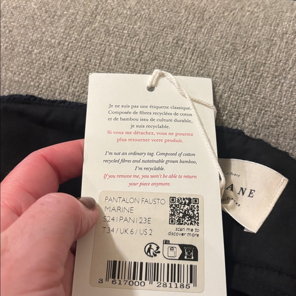 Sezane Black Fausto Pants. NWT - Picture 6 of 11